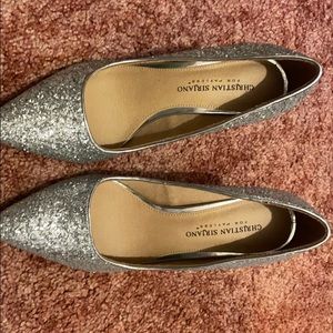 Christian Soriano Silver glitter pumps